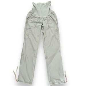 Oh Baby! By Motherhood Maternity Full Panel Convertible Cargo Capri/ Pants Med